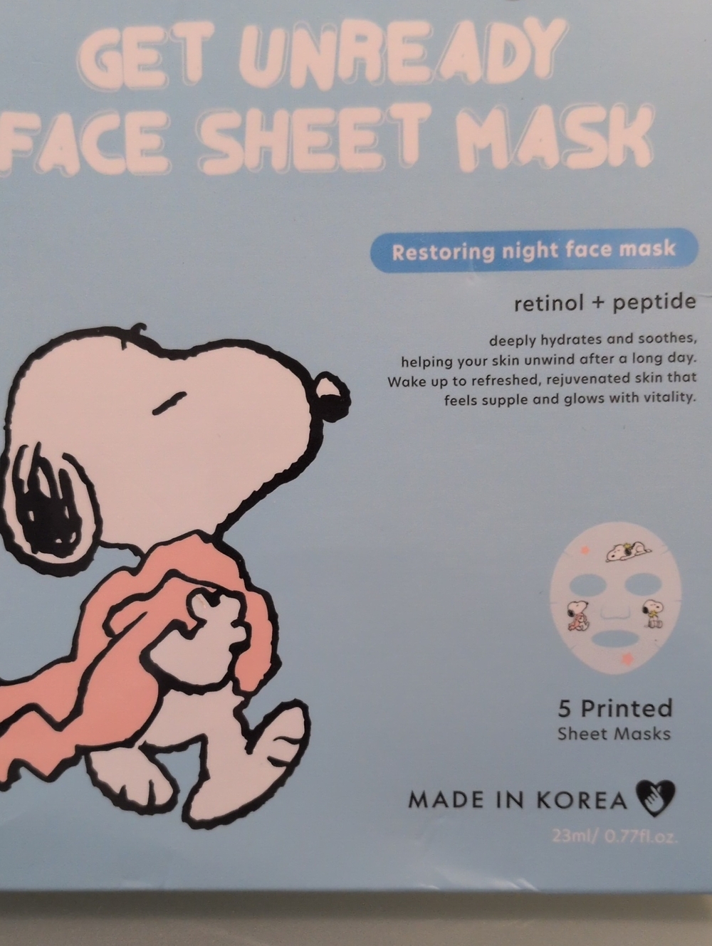 Ceveli Get Unready Face Sheet Mask - Pink & Light Blue